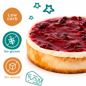 Pastel cheesecake de frutos rojos